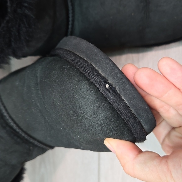 Ugg Australia Women Ankle Bow Leather Sheepskin Boots shoes sz 9 - Picture 5 of 15